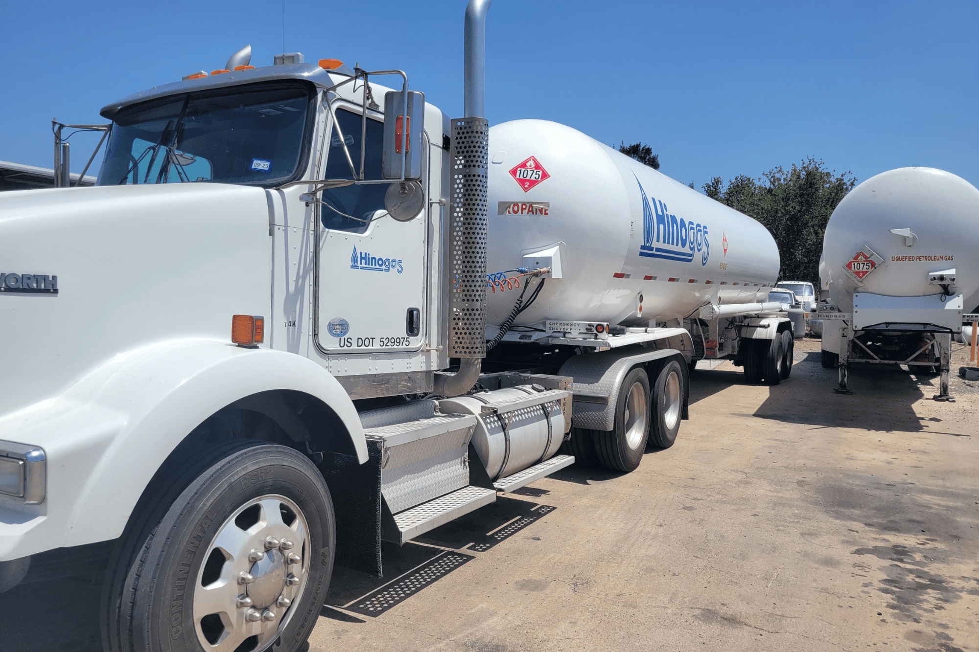 Hino Gas propane delivery trucks serving homes and businesses across the Rio Grande Valley